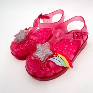 Mini Melissa Pink Sandals with Silver Star